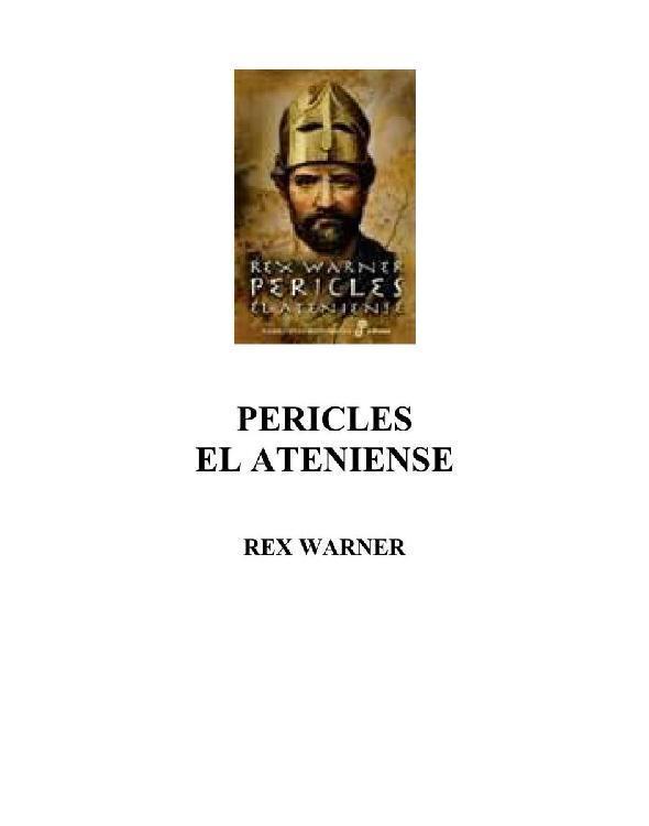 Portada de Pericles el ateniense